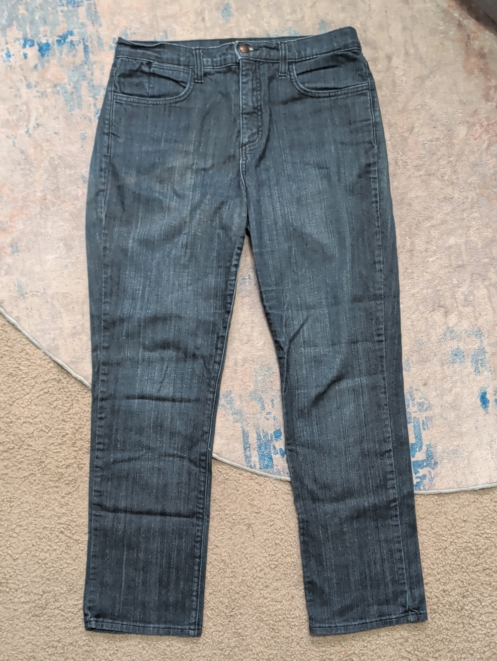 NYDJ Slim Straight Jeans in Medium Blue Wash Women's 12P US